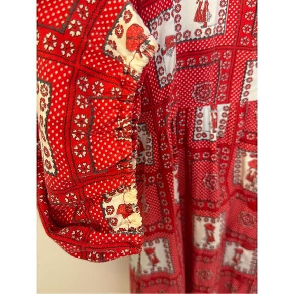 Vintage Handmade Holly Hobby Patchwork Button Front Prairie Maxi Dress S/M - Picture 3 of 6